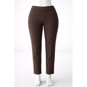 SGW Brown Geometric Diamond Tile Print Pull On Pants Plus Size 3X